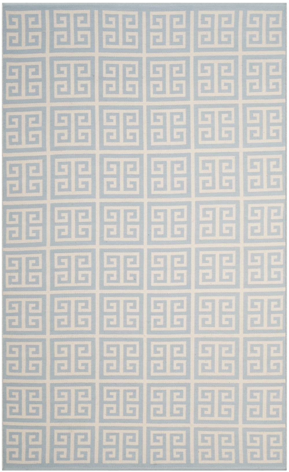 Tapis moderne en coton bleu/blanc, 122 x 183 cm