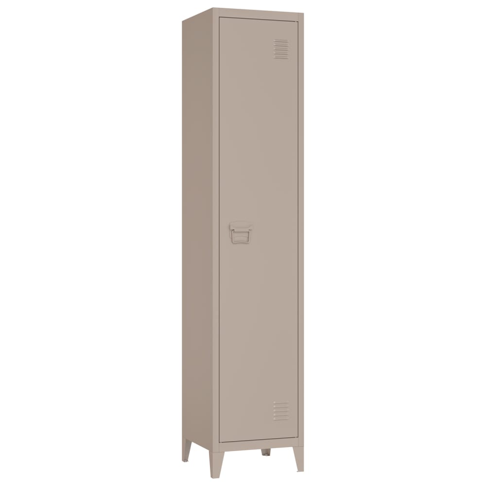 Armoire en métal taupe 180cm 1 porte Armoire en métal taupe 180cm 1 porte