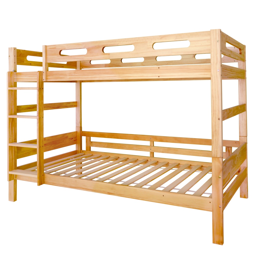 ComfortXL Etagenbett umbaubar aus Kiefer Natur 90x200 cm BEIGE HOLZ Baby