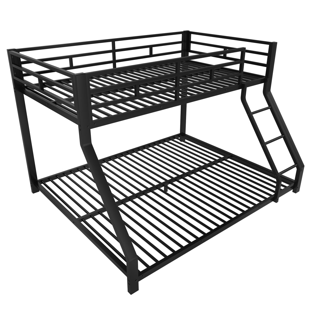 ComfortXL Etagenbett aus Eisen Schwarz 90x200 cm 140x200 cm SCHWARZ STAHL Baby