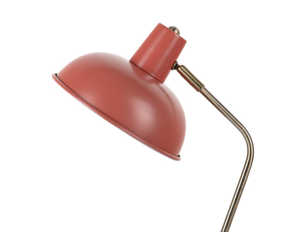 Lampe de table métal rouge 26x20x38cm — vue 4