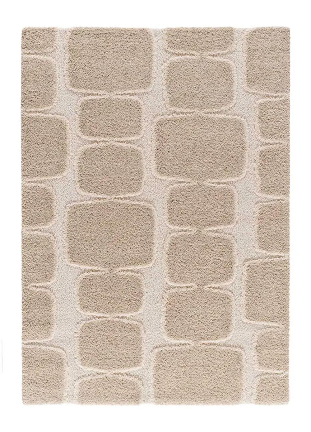 Kinderteppich, Skandinavisch shaggy, creme/beige, 120x170 cm -