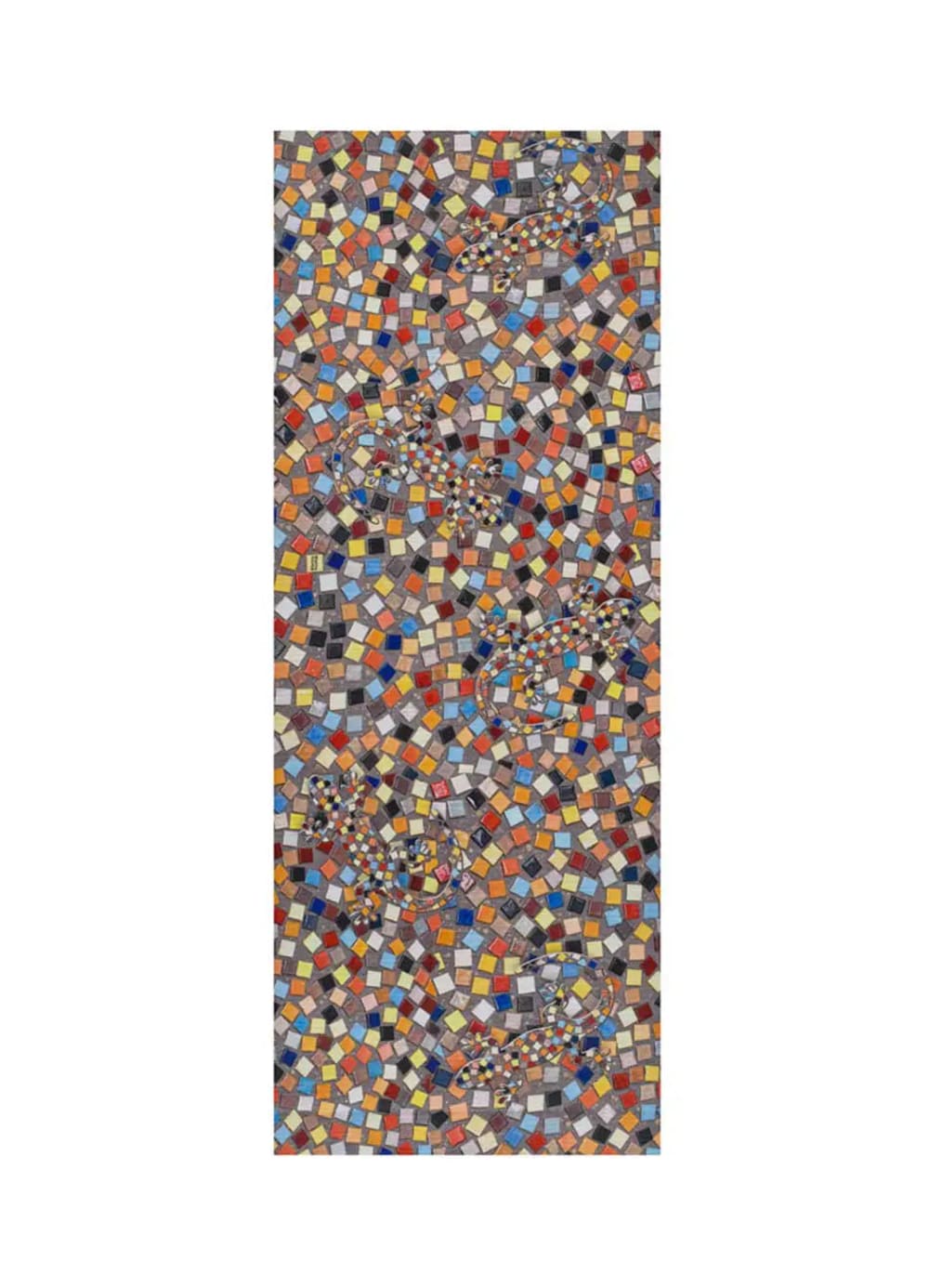 Tapis de cuisine lavable mosaïque multicolore 52x200 cm