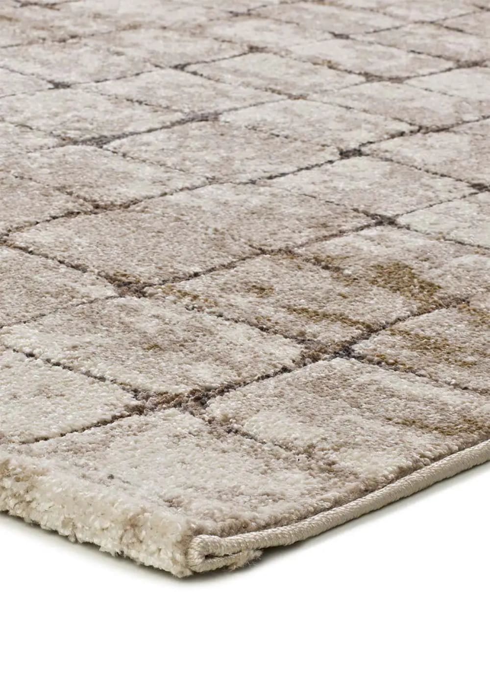 Tapis géométrique crème/marron 80x120 cm — vue 4