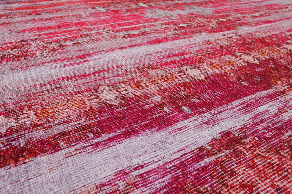 Tapis plat motif vintage rose orangé pour une déco bohème 170x120 — vue 4