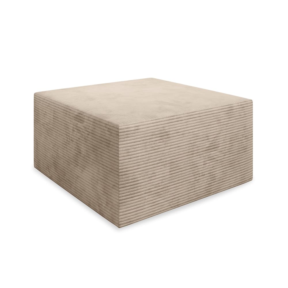 Pouf carré xl en velours côtelé beige Pouf carré xl en velours côtelé beige
