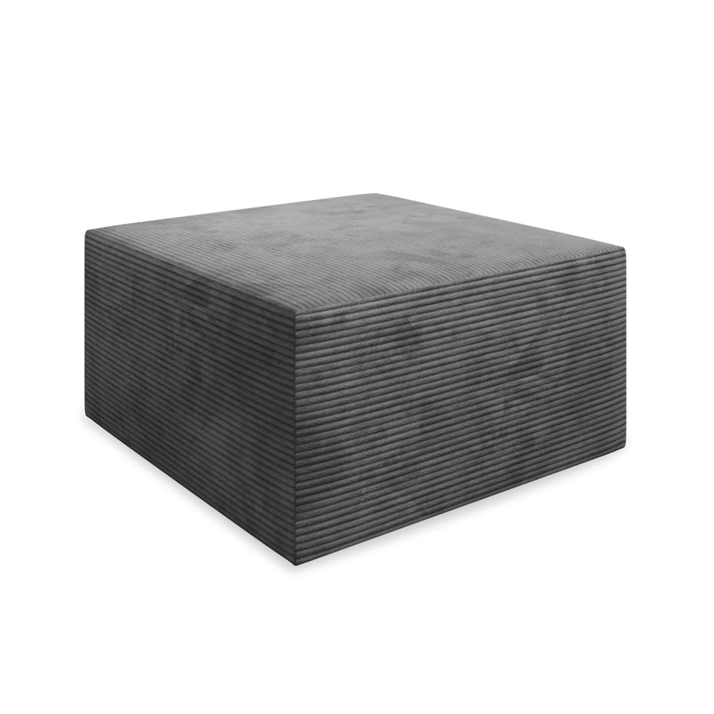 Pouf carré xl en velours côtelé gris foncé Pouf carré xl en velours côtelé gris foncé