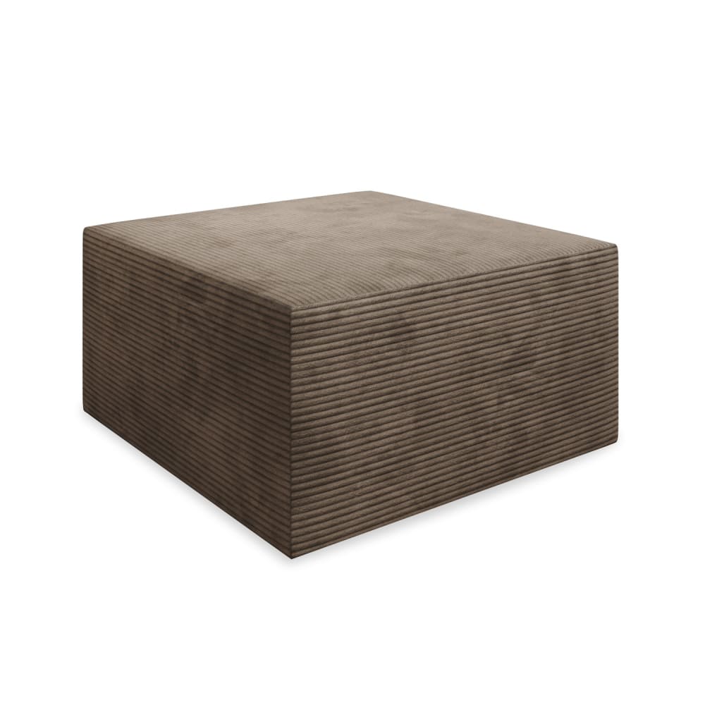 Pouf carré xl en velours côtelé taupe Pouf carré xl en velours côtelé taupe