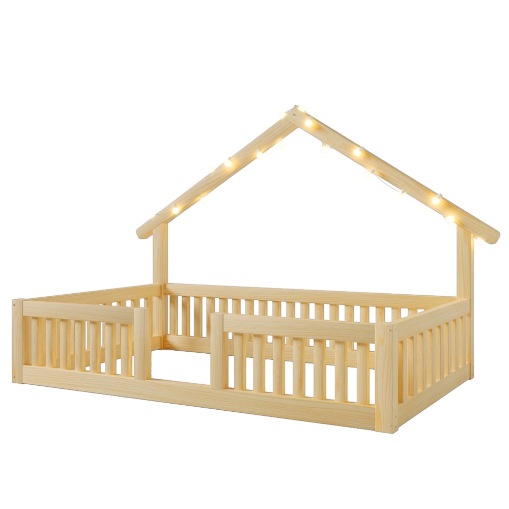 Lit maison enfant en pin 90x200 cm Lit maison enfant en pin 90x200 cm