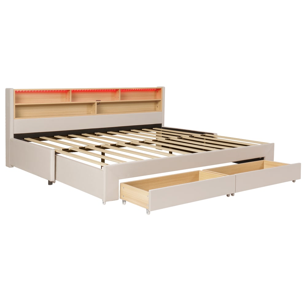 Lit daybed en pin beige 90x200 cm Lit daybed en pin beige 90x200 cm