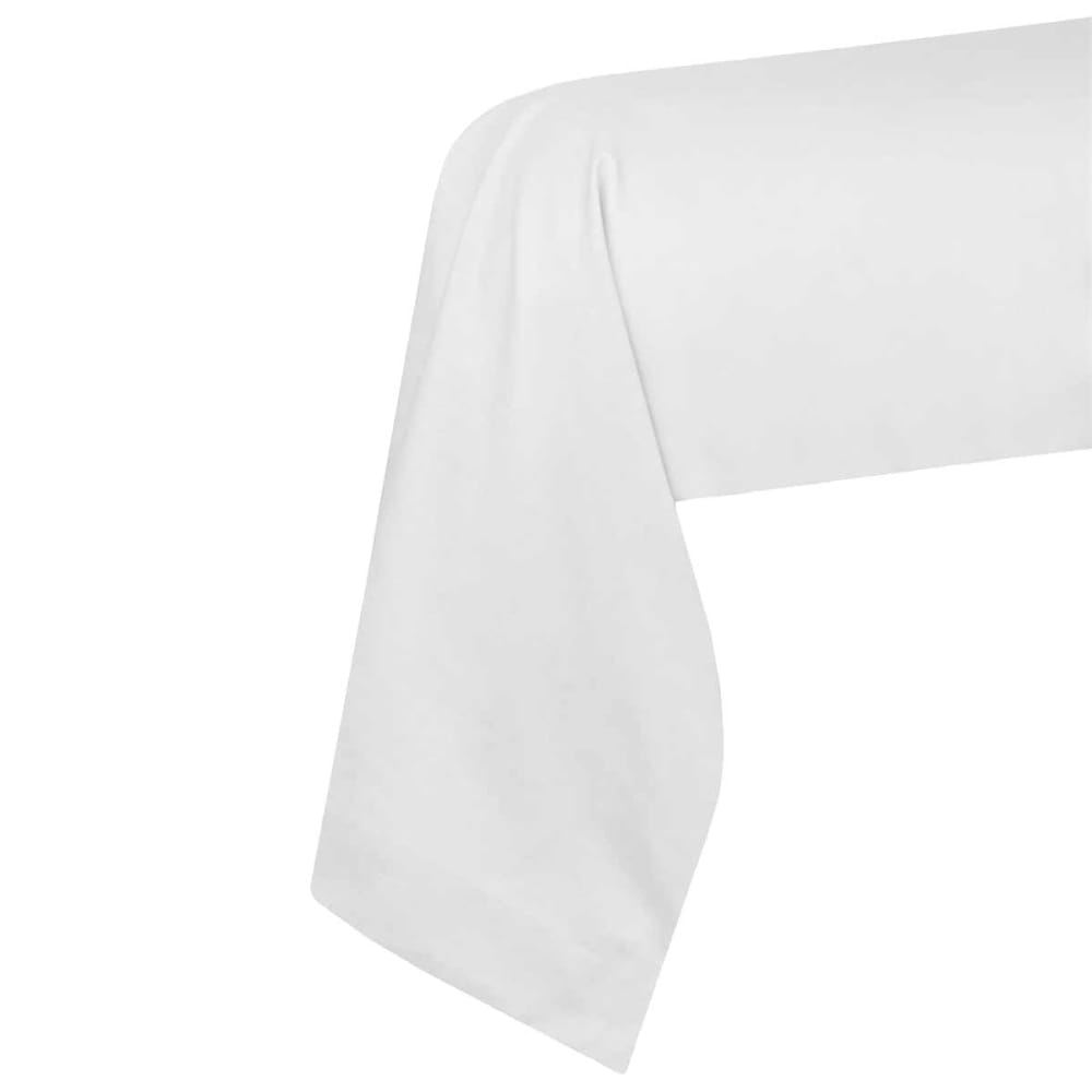 Taie de traversin blanche en coton 45 x 185 cm