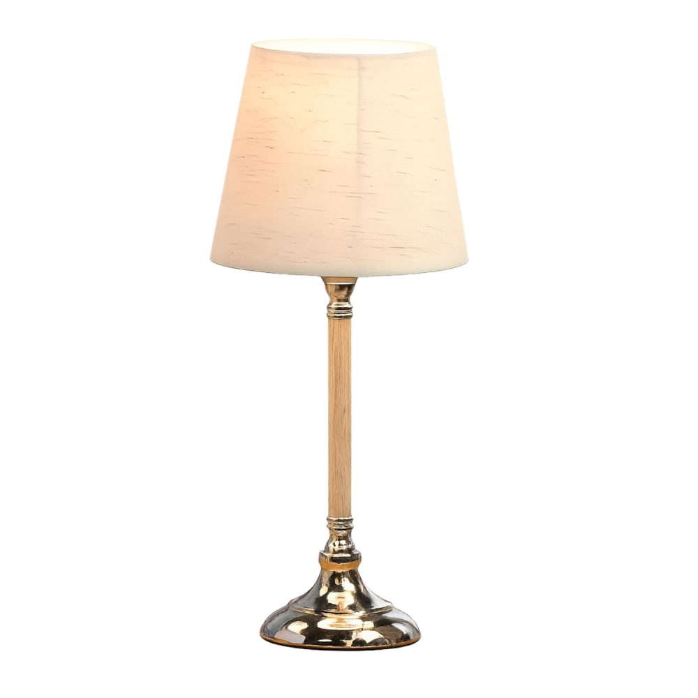 Lampe de table argentée 40 cm