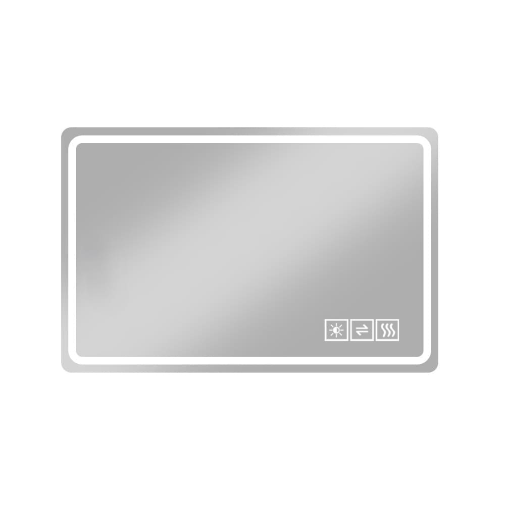 MODFU LED Badspiegel, dimmbar, Anti-Beschlag, 60x100 cm, Silber style modern Silber Glas