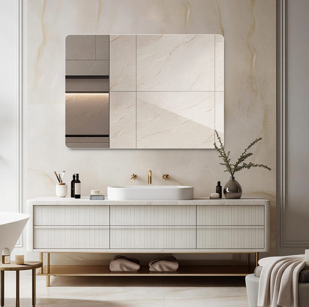 Rahmenloser Wandspiegel 60x80 cm, Silber - Maisons Du Monde
