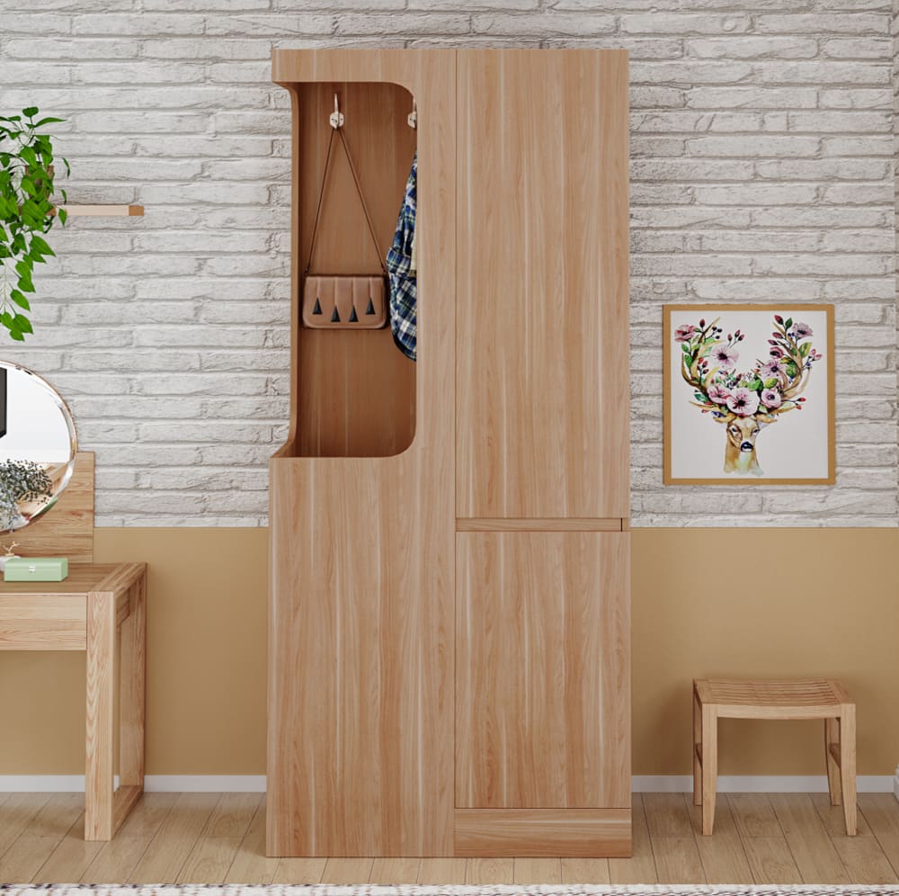 Kleiderschrank mit 4 Schubladen und Garderobe  70x40x170 cmcm,