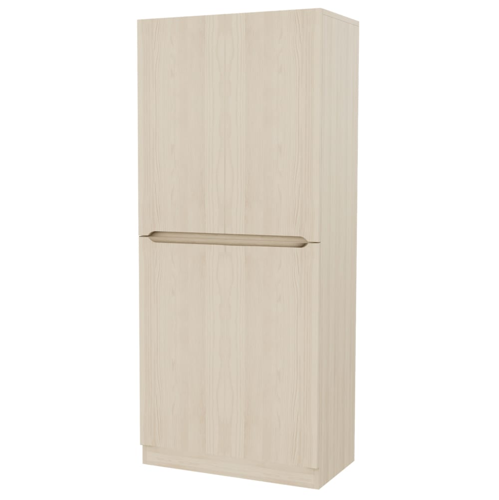 MODFU Schrank mit 4 Türen und Fächern, 70x40x170 cm, Holzfarbe style modern Braun Holz