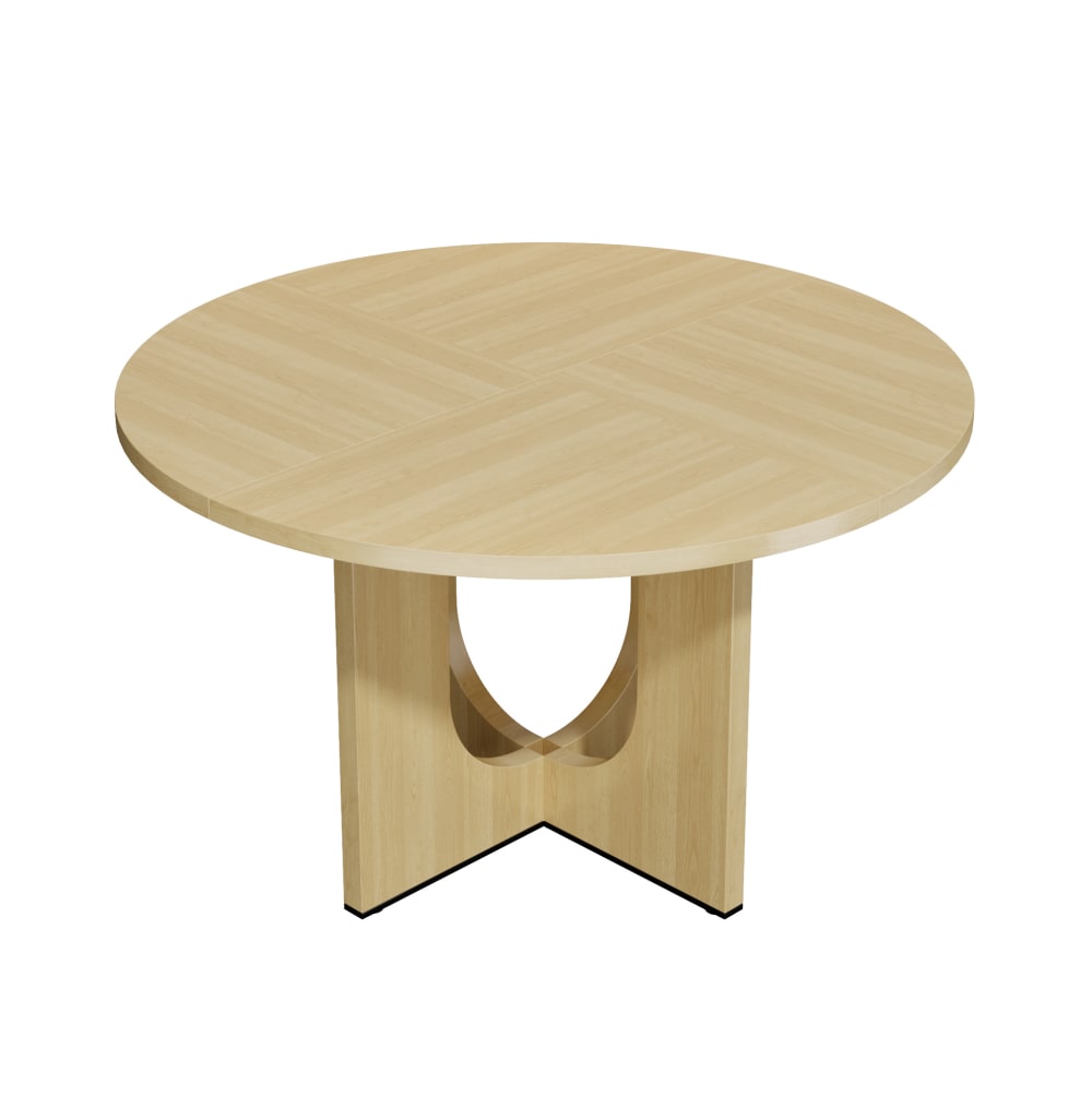Table de salle à manger ronde pour 4 à 6 personnes, 120 cm, chêne