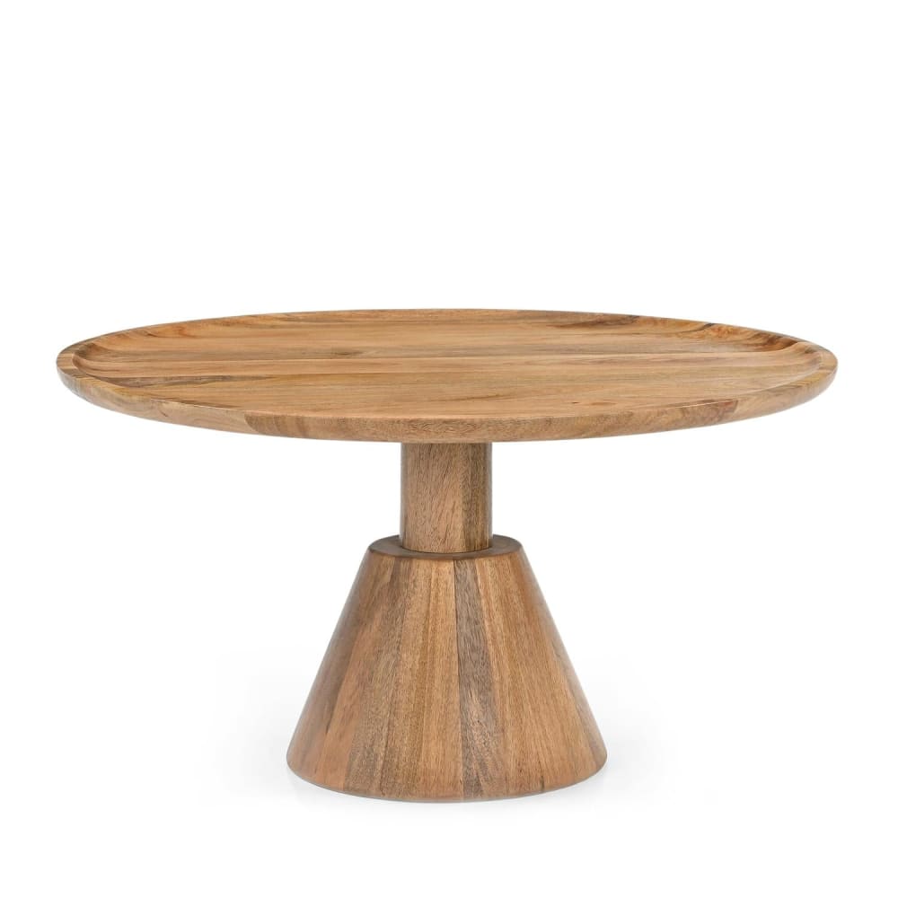 Benoa Couchtisch Jade aus Mangoholz Ø75cm, Hellbraun - -