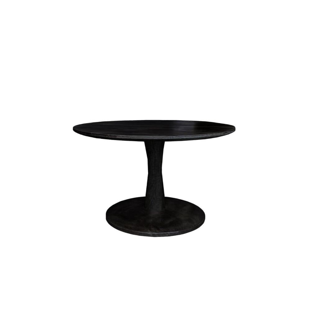 Livingfurn Couchtisch Vivian Ø60cm, Schwarz Schwarz Holz