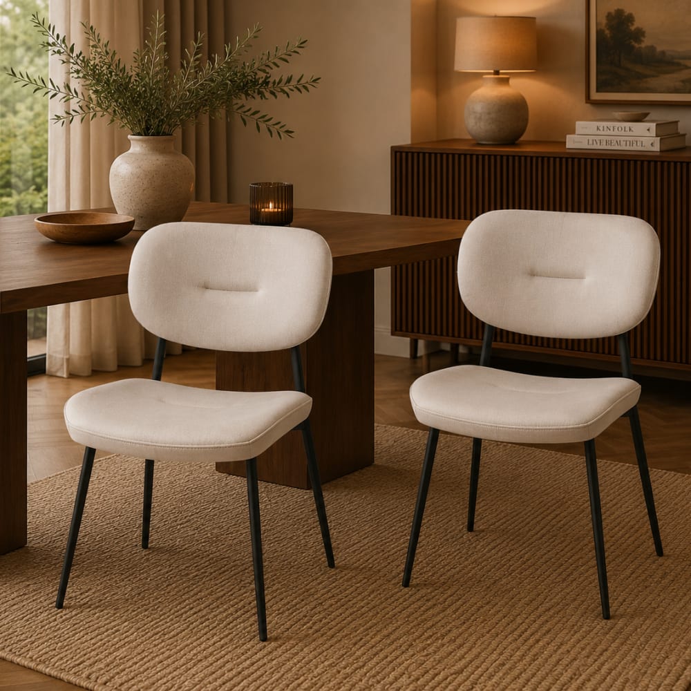 2er-Set Esszimmerstühle Jonathan, Weiß - Maisons Du Monde