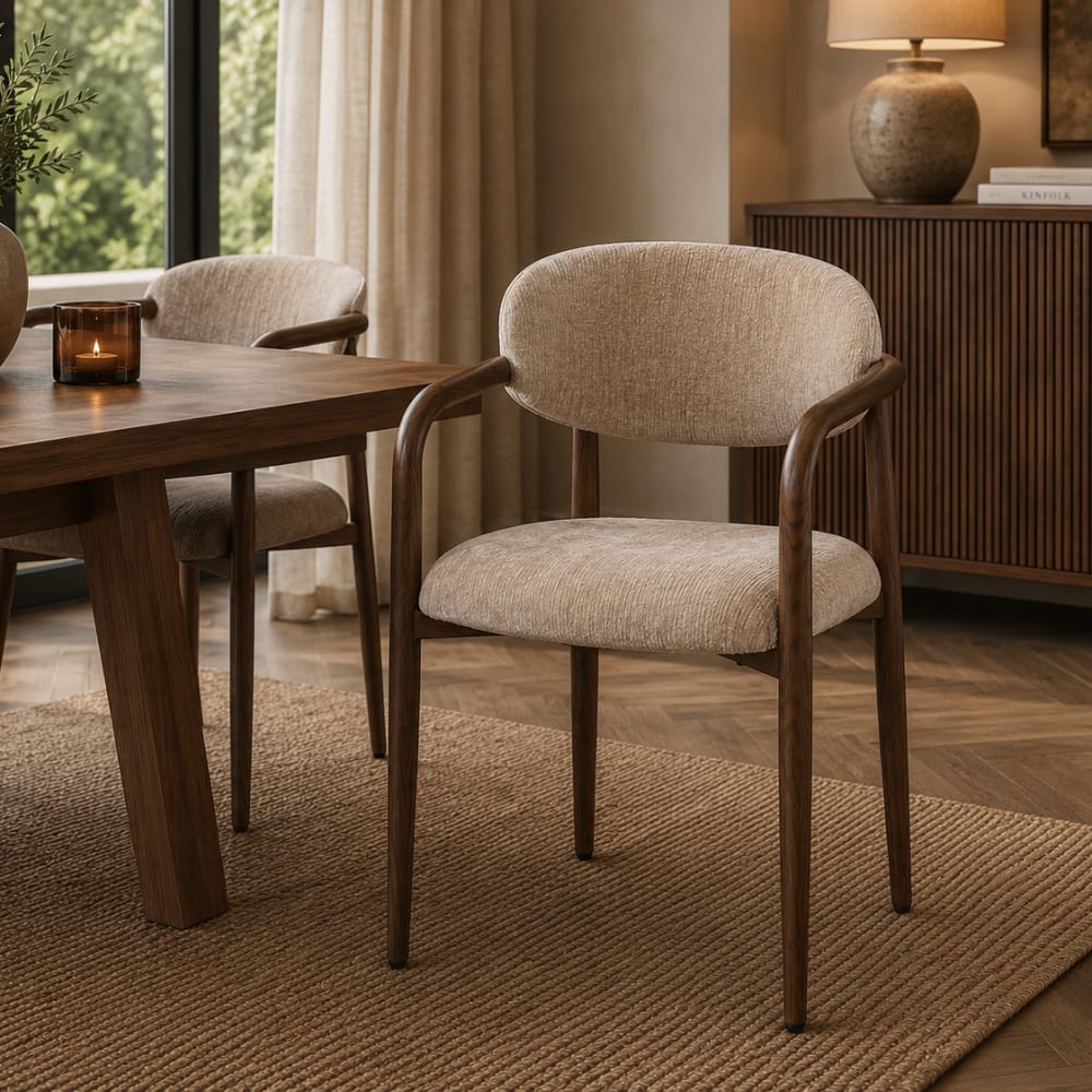 2er-Set Armlehnstühle Sake, beige - Maisons Du Monde