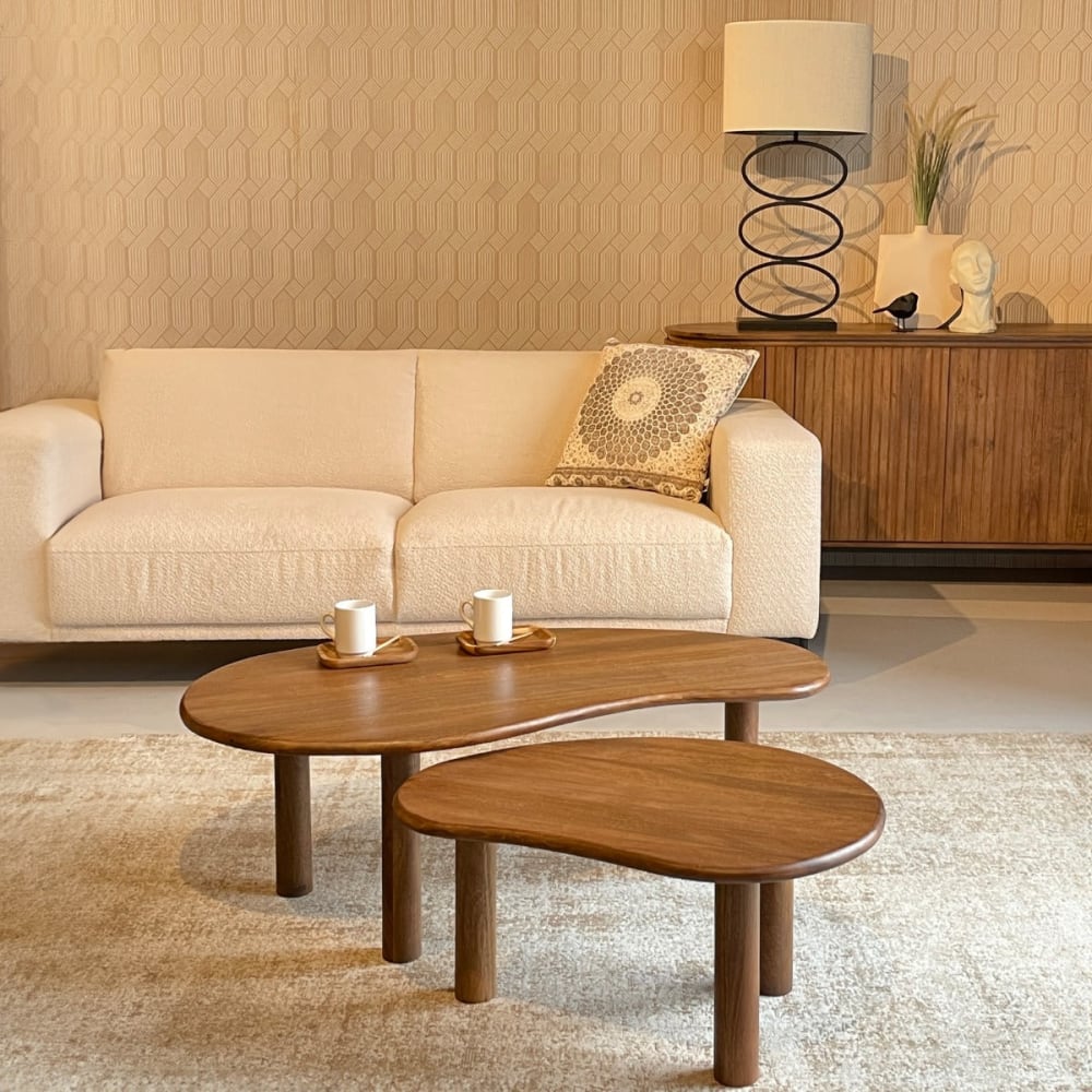 Couchtische Nubi, 2er-Set, Hellbraun - Maisons Du Monde