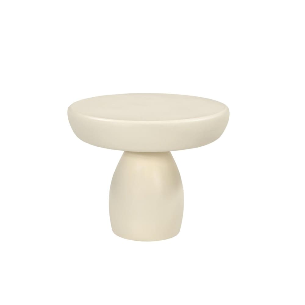Livingfurn Couchtisch Dune Ø50cm, Cremeweiß Beige Spanplatte