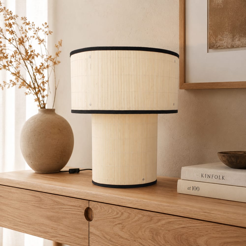 Tischlampe Bambus, beige - Maisons Du Monde