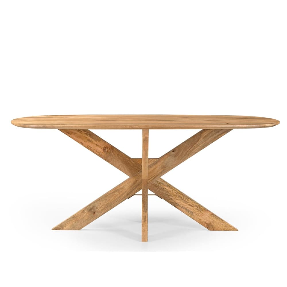 Benoa Esstisch Runa Oval aus Mangoholz 220cm, Hellbraun - -