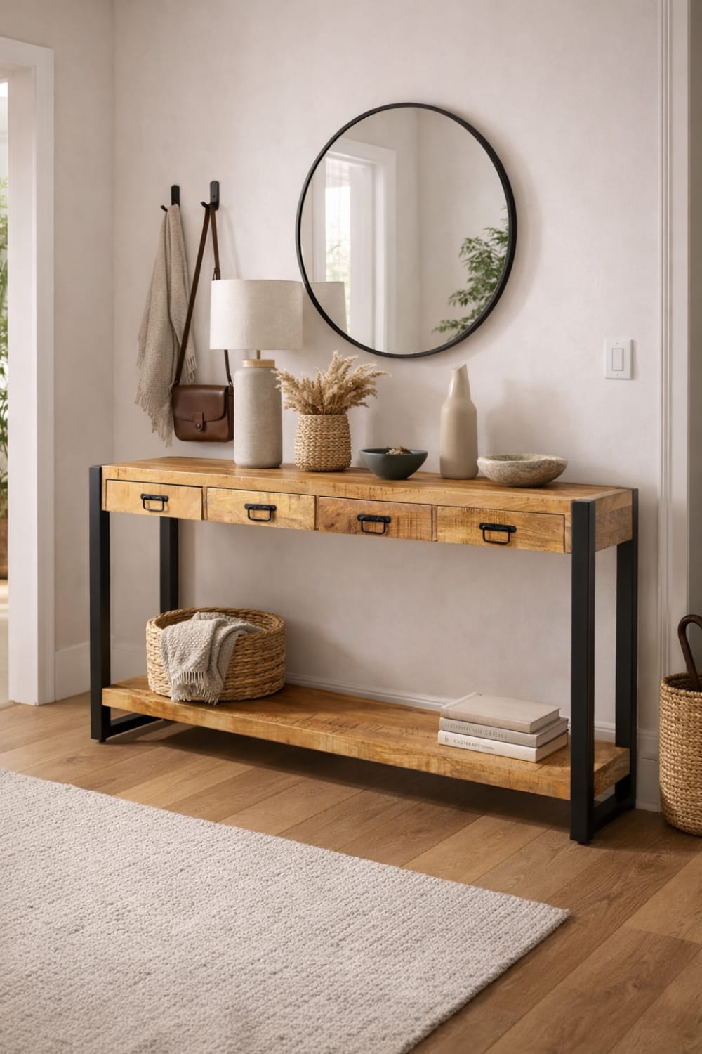 Konsolentisch aus Mangoholz 180cm, Hellbraun - Maisons Du Monde