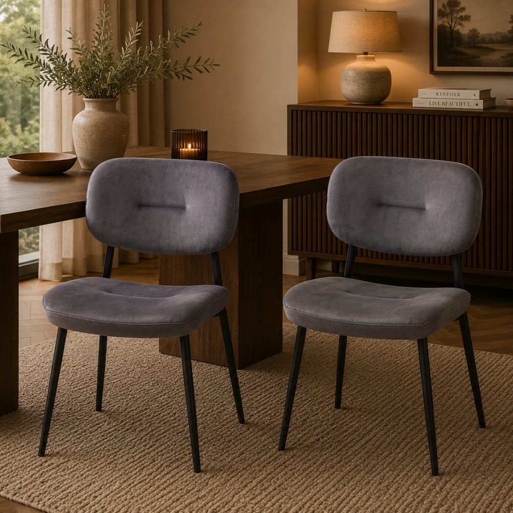 2er-Set Esszimmerstühle Jonathan, Grau - Maisons Du Monde