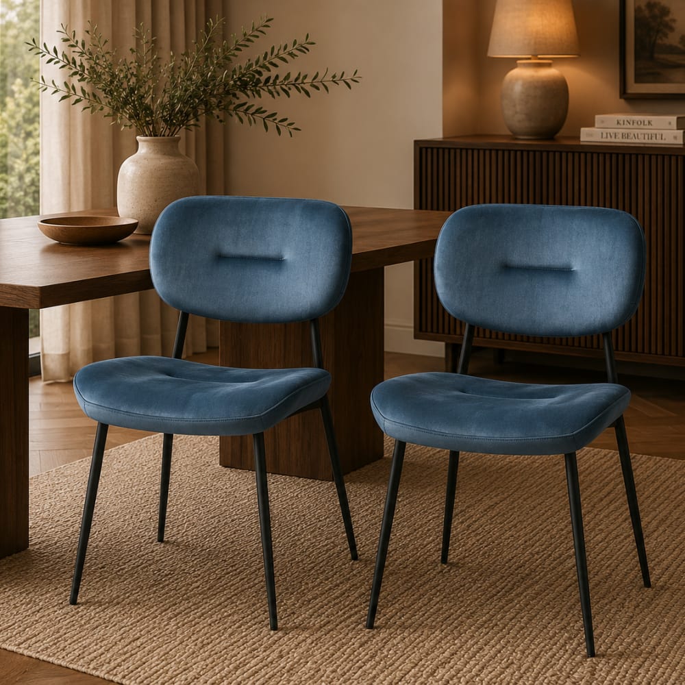 2er-Set Esszimmerstühle Jonathan, Hellblau - Maisons Du Monde