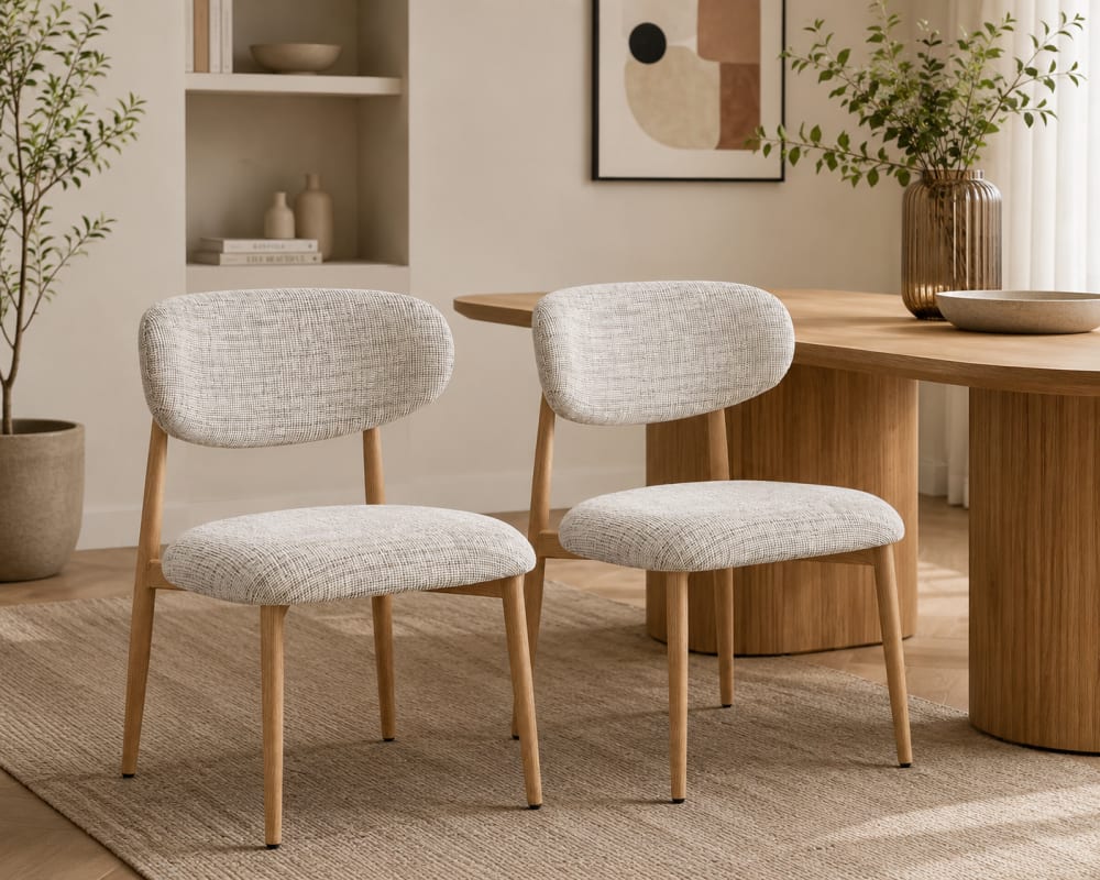 2er-Set Esszimmerstühle, Grau - Maisons Du Monde