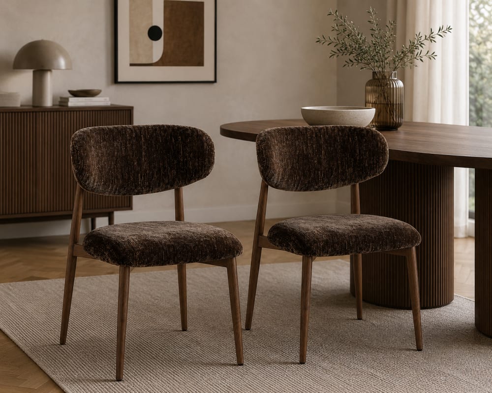 2er-Set Esszimmerstühle, Dunkelbraun - Maisons Du Monde
