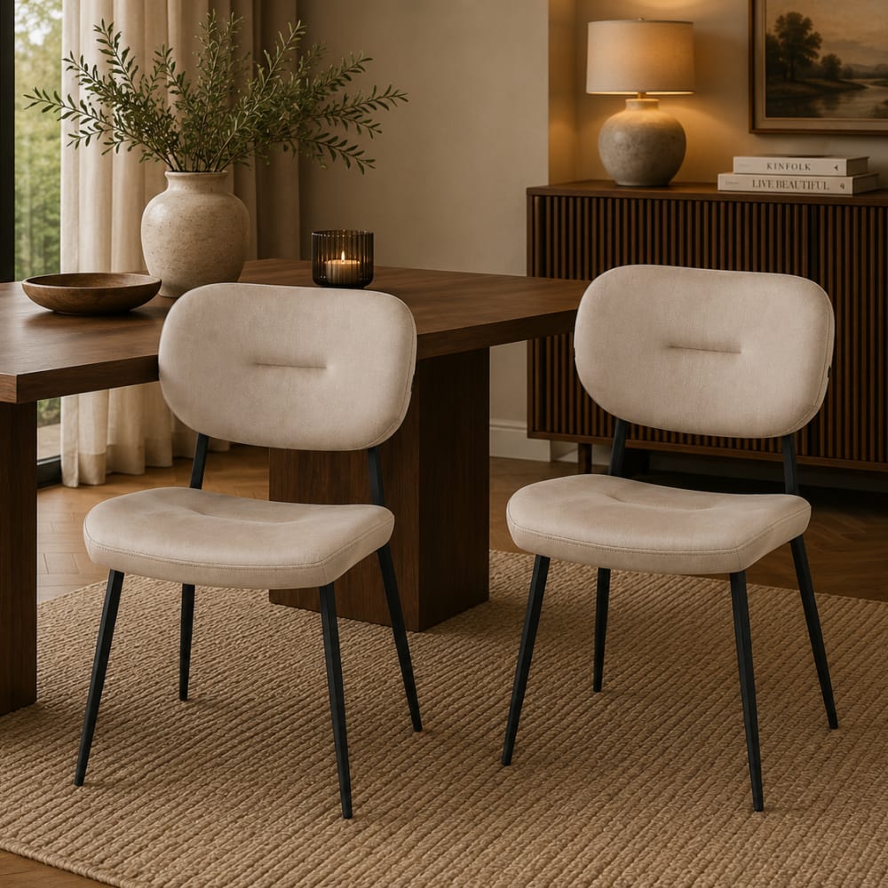 2er-Set Esszimmerstühle Jonathan, Taupe - Maisons Du Monde