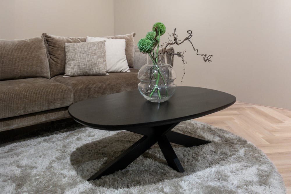 Couchtisch Jesper aus Mangoholz 120cm, Schwarz - Maisons Du Monde