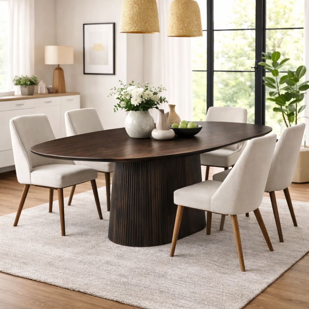 Esstisch Salvator Oval 200cm, Walnuss - Maisons Du Monde