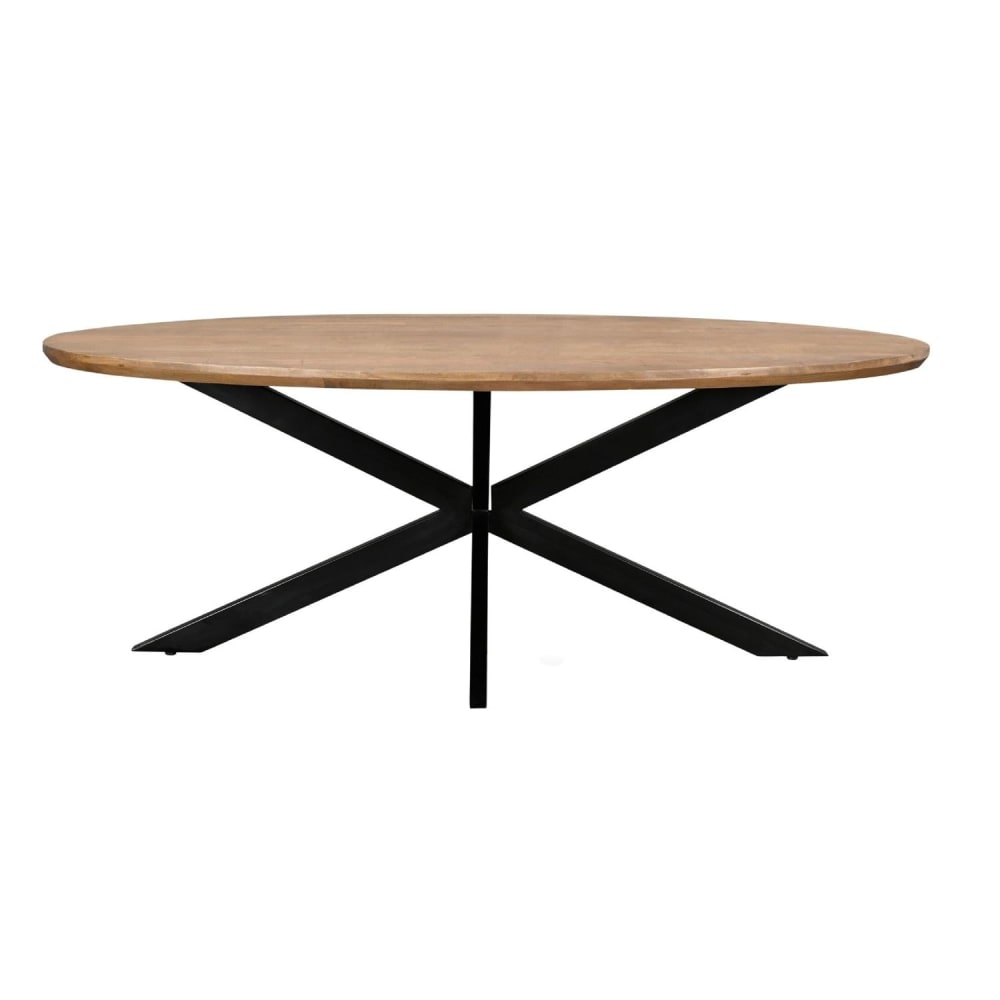 Livingfurn Esstisch Jesper Oval 180cm, Hellbraun - Holz