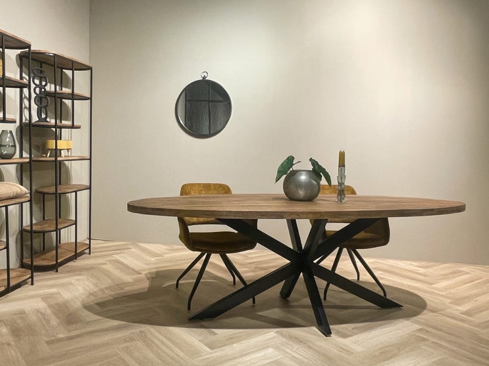 Esstisch Rocky Oval aus Mangoholz 160cm, Braun - Maisons Du Monde