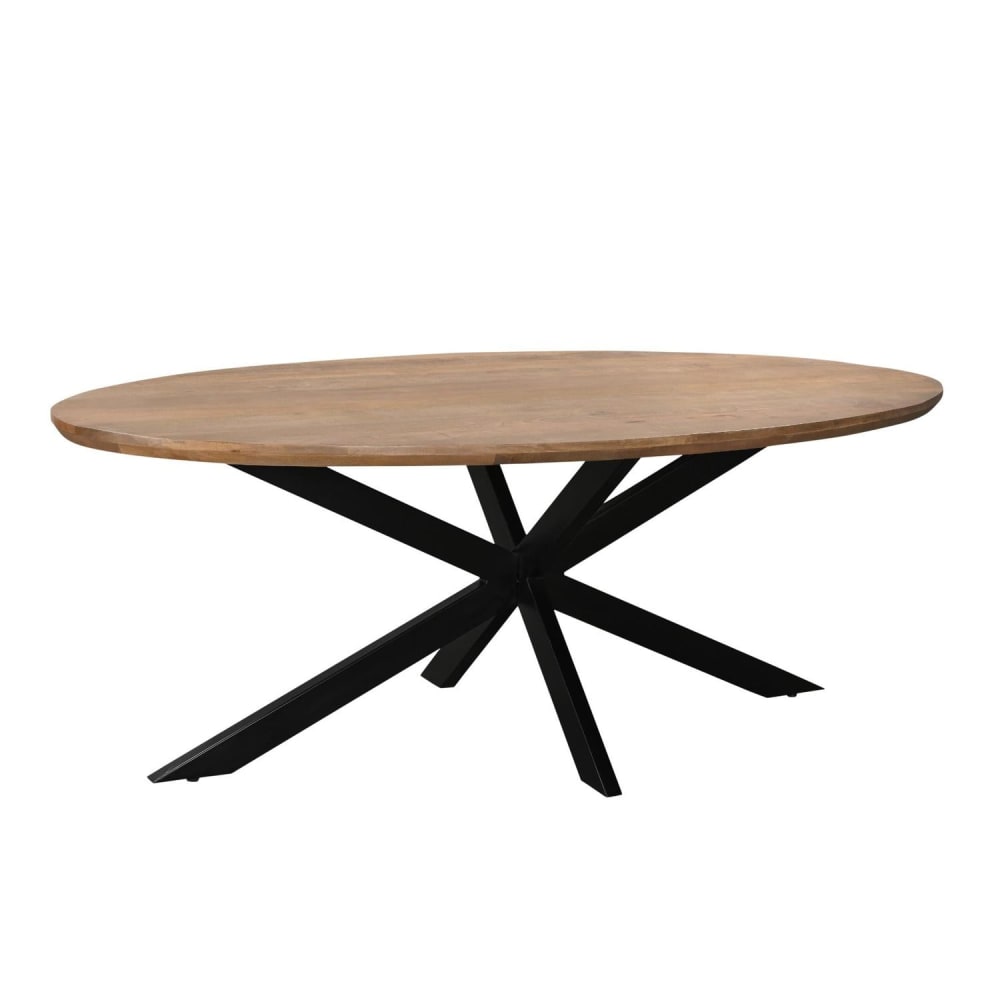 Livingfurn Esstisch Jesper Oval 240cm, Hellbraun - Holz