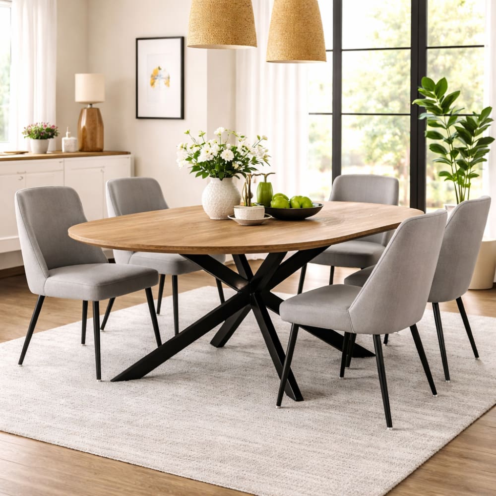 Esstisch Jesper Oval 240cm, Hellbraun - Maisons Du Monde