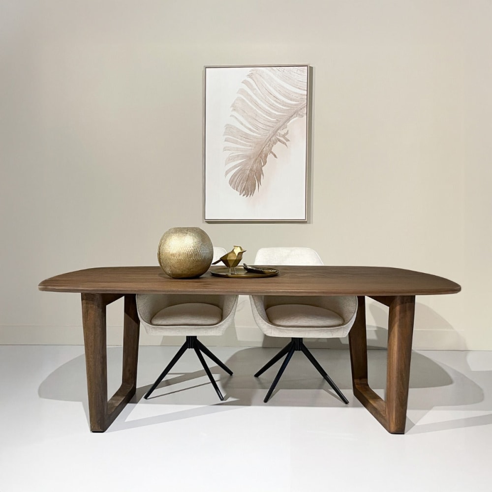 Esstisch Cortez aus Mangoholz 200cm, Dunkelbraun - Maisons Du