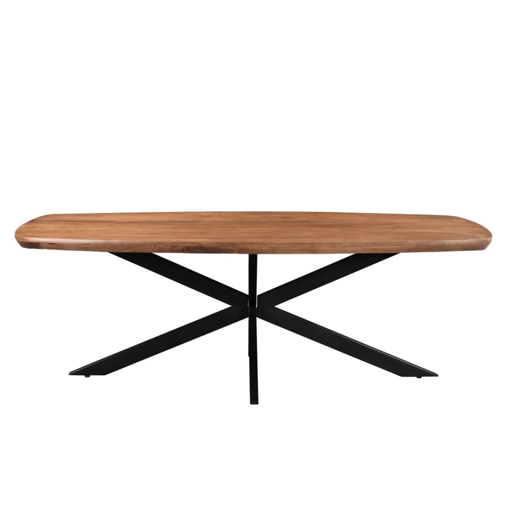 Livingfurn Esstisch Jesper Oval 180*90cm, Braun Braun Holz