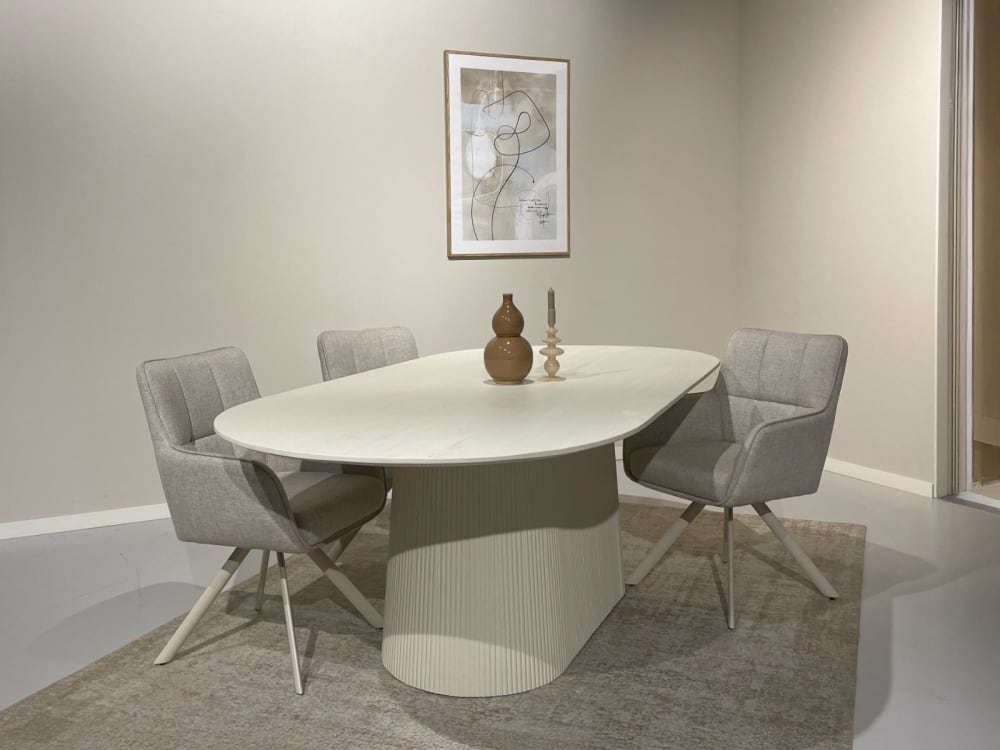 Esstisch Patrice Oval 230cm, beige - Maisons Du Monde