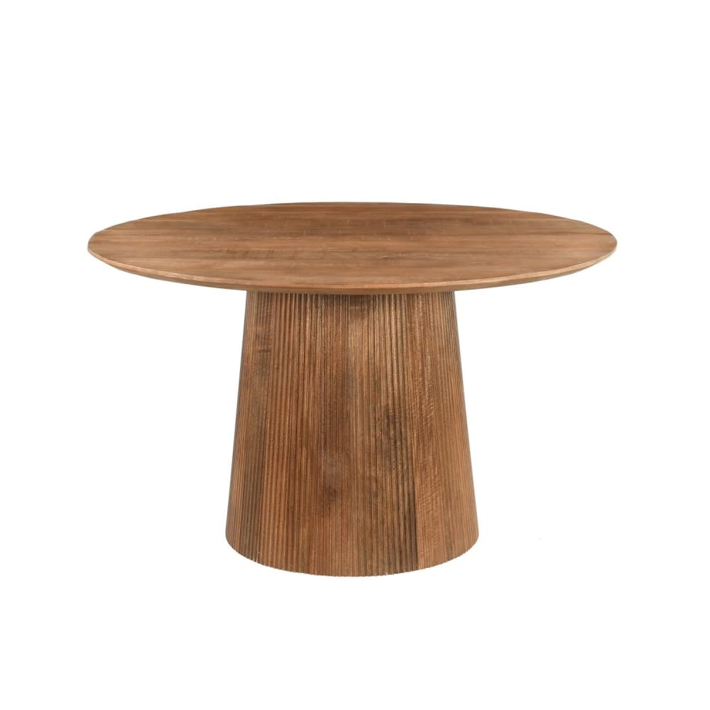 Livingfurn Esstisch Salvator Ø130cm, Braun Braun Holz