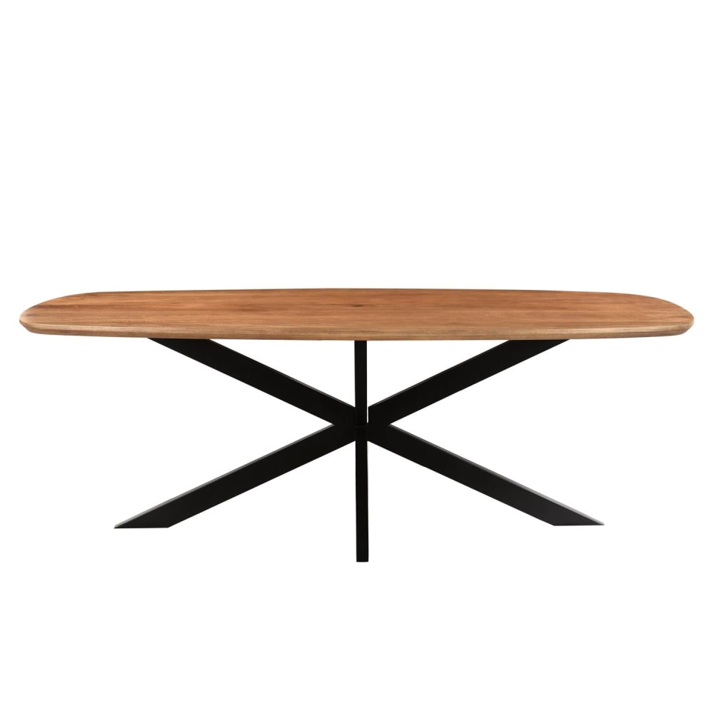 Livingfurn Esstisch Jesper Oval 210*100cm, Braun Braun Holz