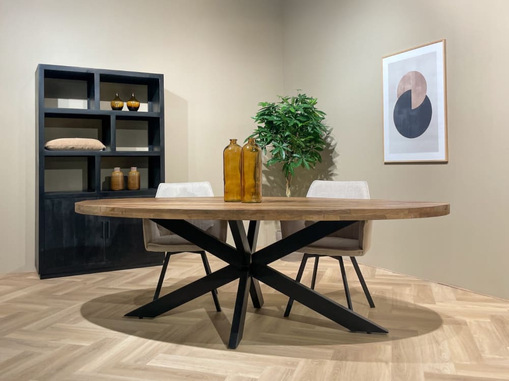 Esstisch Oval 180cm aus Mangoholz, Hellbraun - Maisons Du Monde