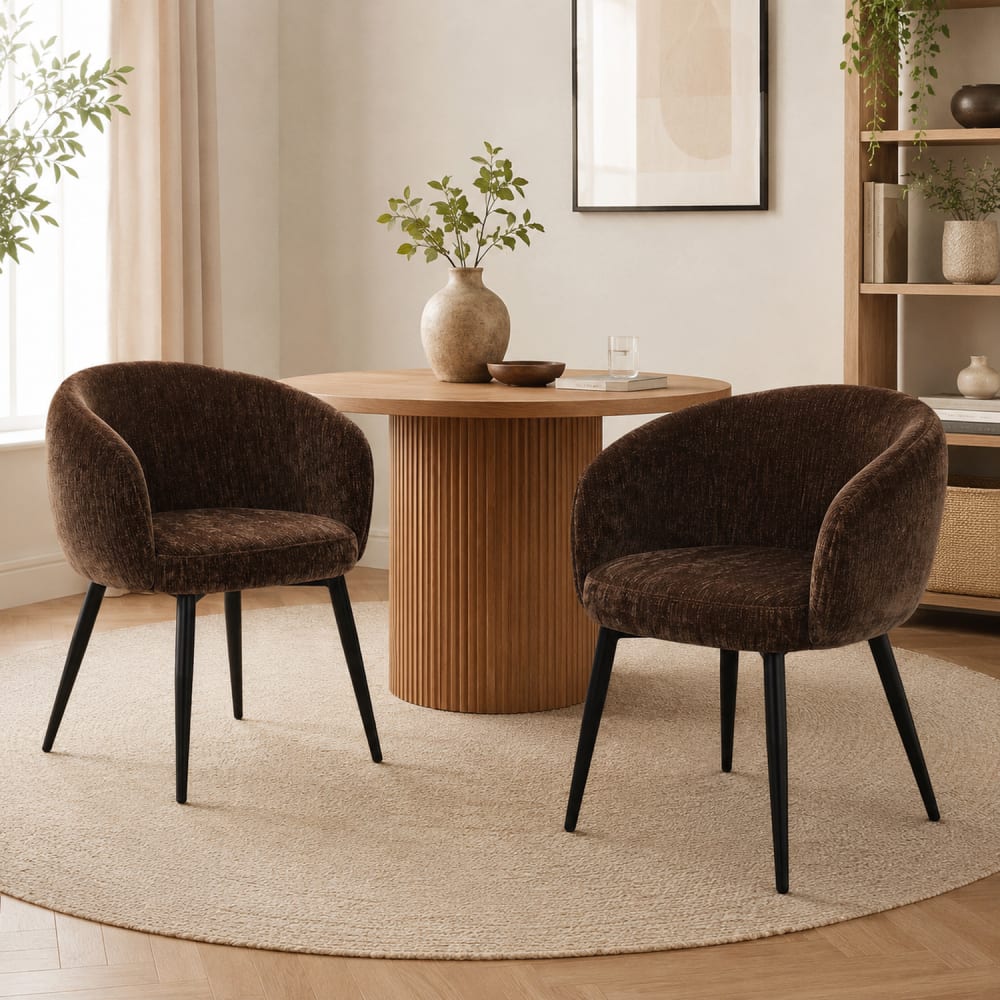 2er-Set Armlehnstühle Nox, Dunkelbraun - Maisons Du Monde
