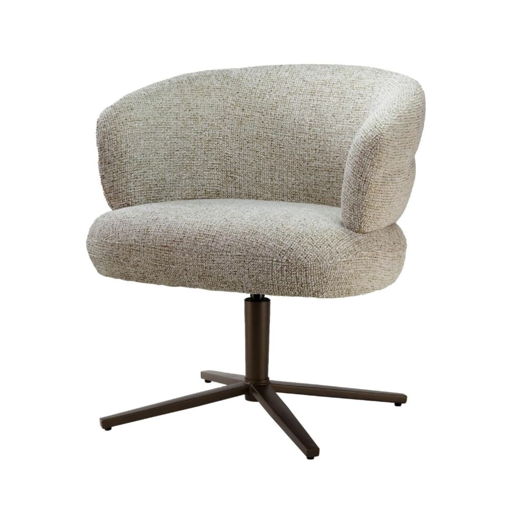 Livingfurn Armlehnstuhl Blake drehbar, beige - Stoff
