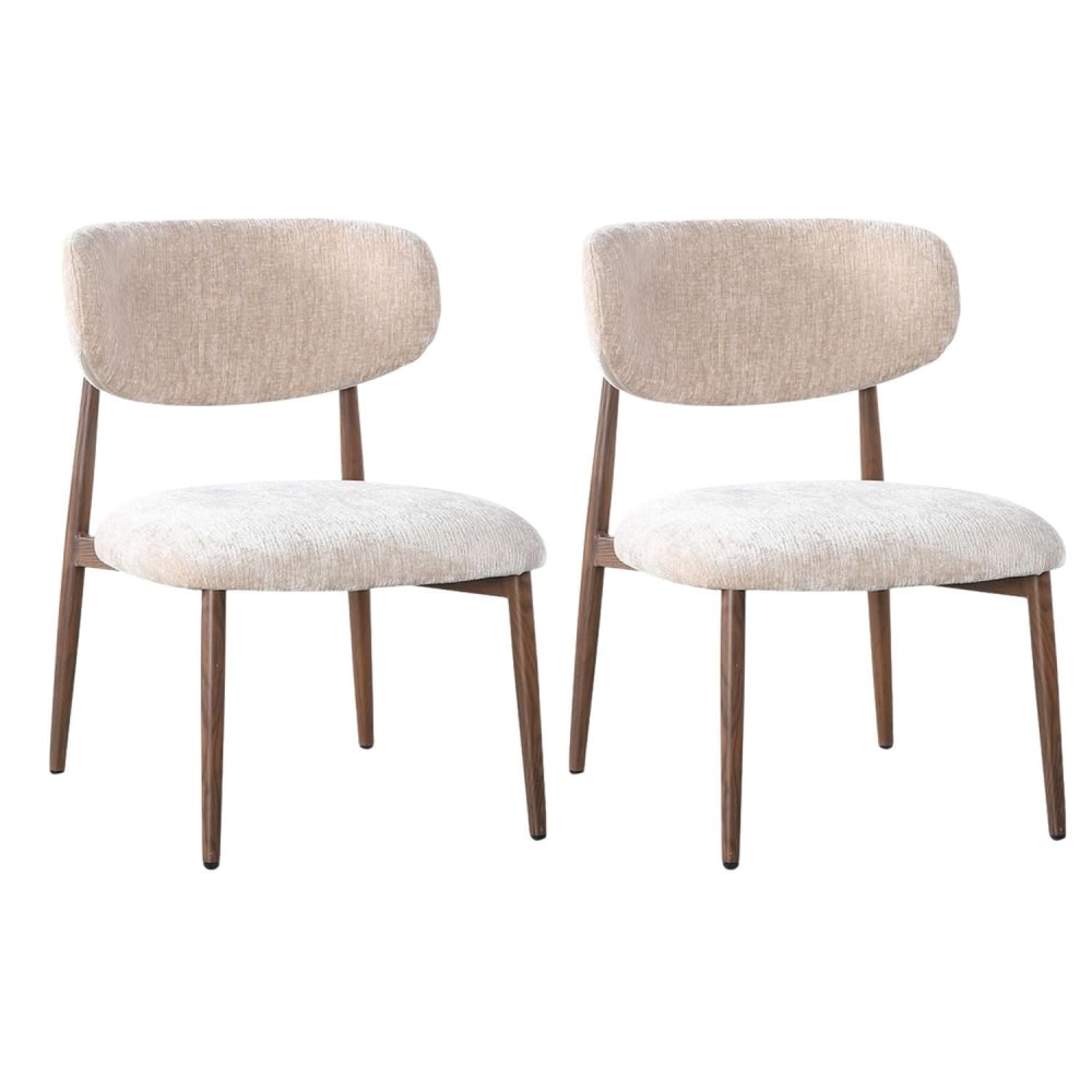 Pole to Pole 2er-Set Esszimmerstühle, beige - Stoff